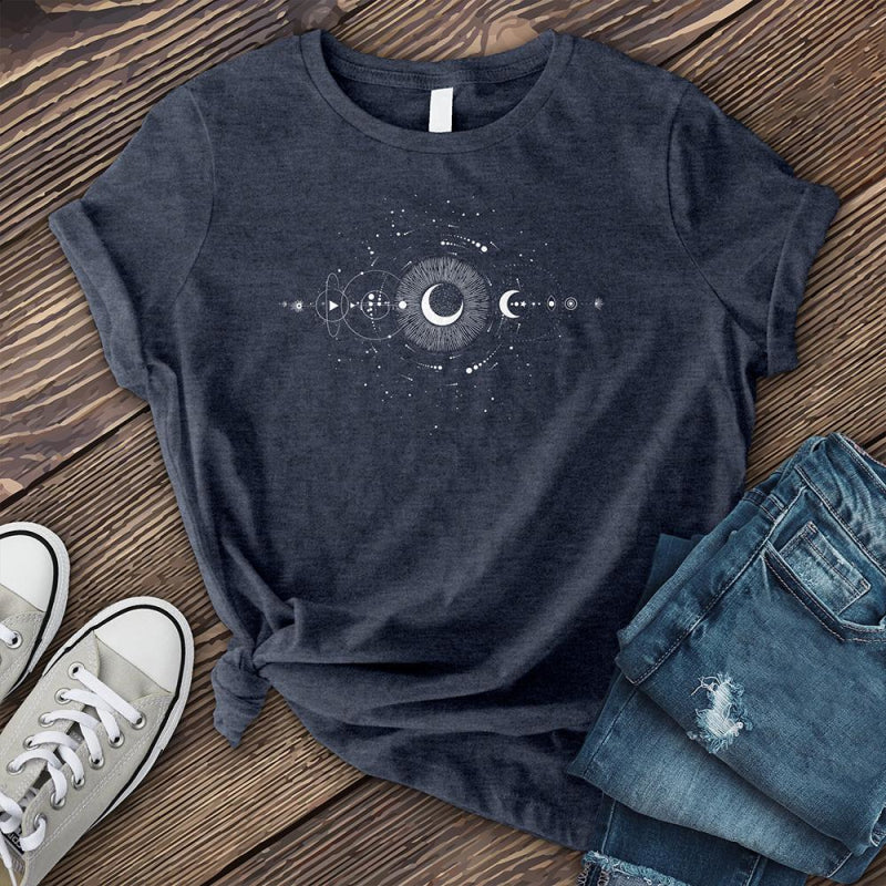 Neojana Simple Moon Sun Print Classic Graphic Tees - chicyea