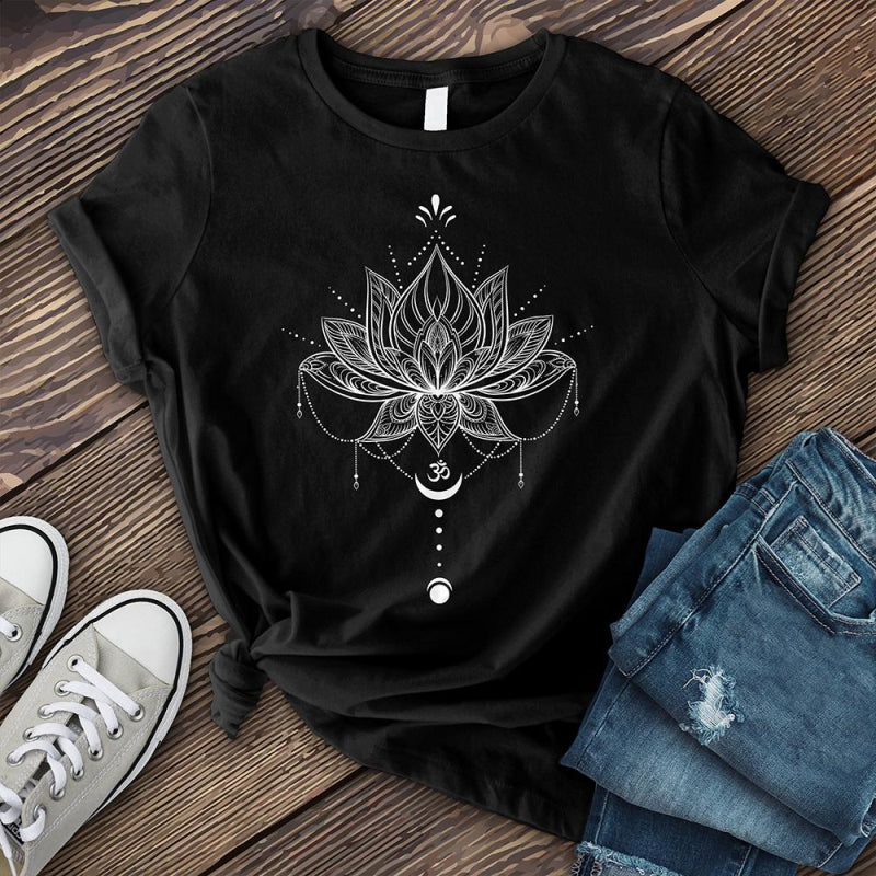 Neojana Lotus Printed Short-Sleeved Tees - chicyea