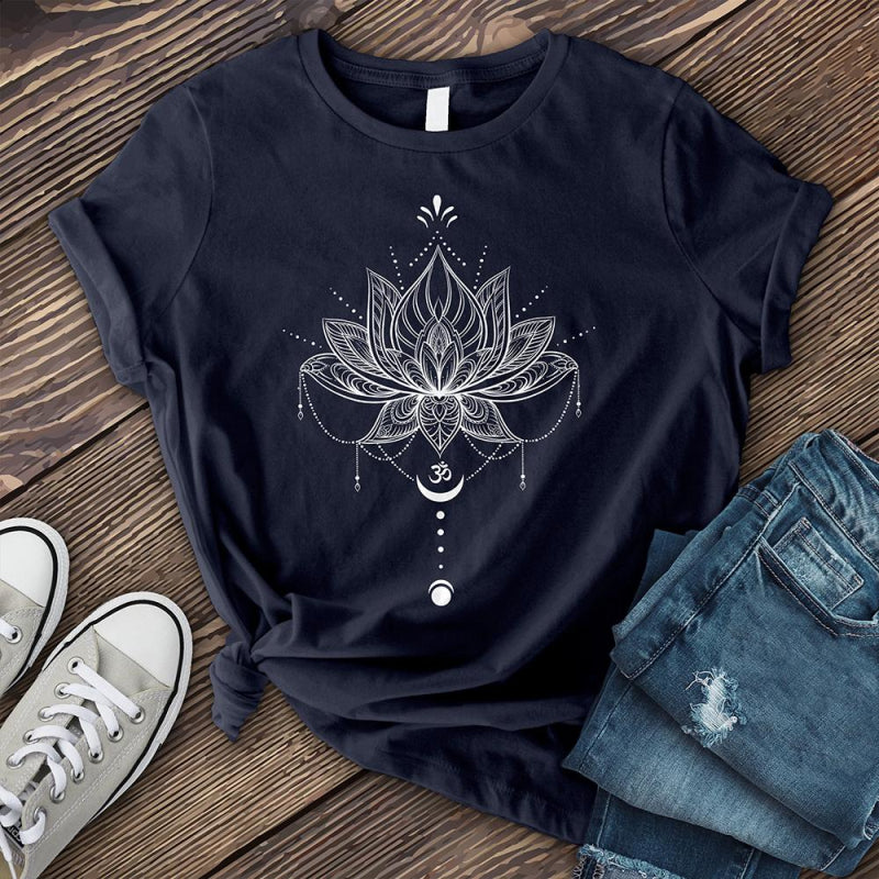 Neojana Lotus Printed Short-Sleeved Tees - chicyea