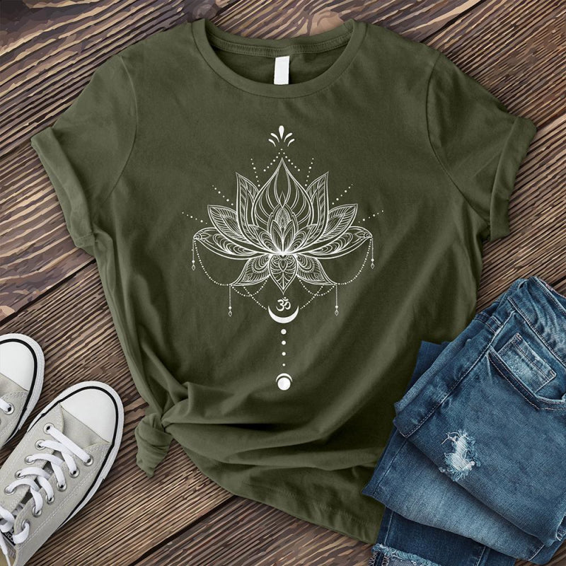 Neojana Lotus Printed Short-Sleeved Tees - chicyea