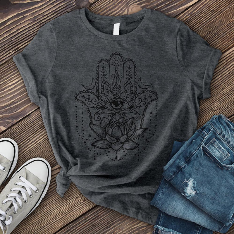Neojana Personalized Lotus Printed Graphic Tees - chicyea