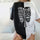 Minnieskull Skeleton Print Black And White T-Shirt - chicyea