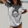Minnieskull Classic Skull Print T-Shirt - chicyea