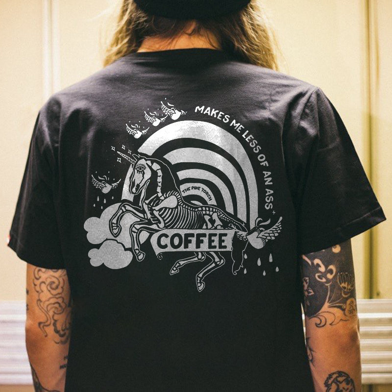 Minnieskull Makes Me Less Of An Ass Printed Black T-Shirt - chicyea