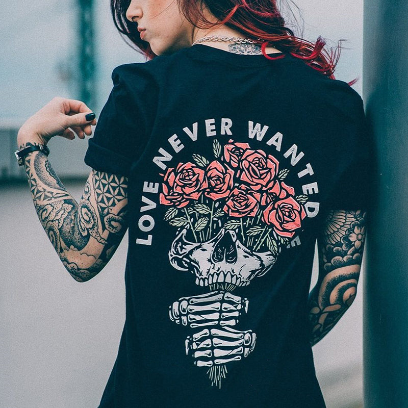 Minnieskull Personalized Rose Graphic T Shirts - chicyea