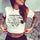 Minnieskull Cropped Fitted Printed T-Shirt - chicyea