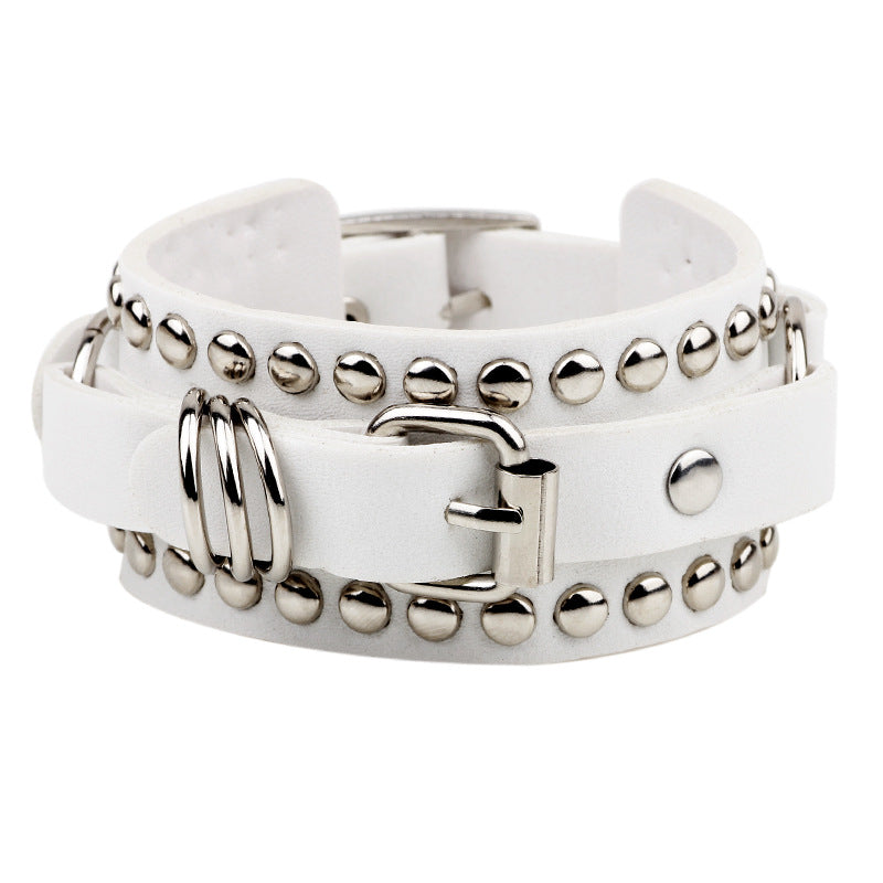 Minnieskull Fashion Punk Rivet Cool Bracelet - chicyea