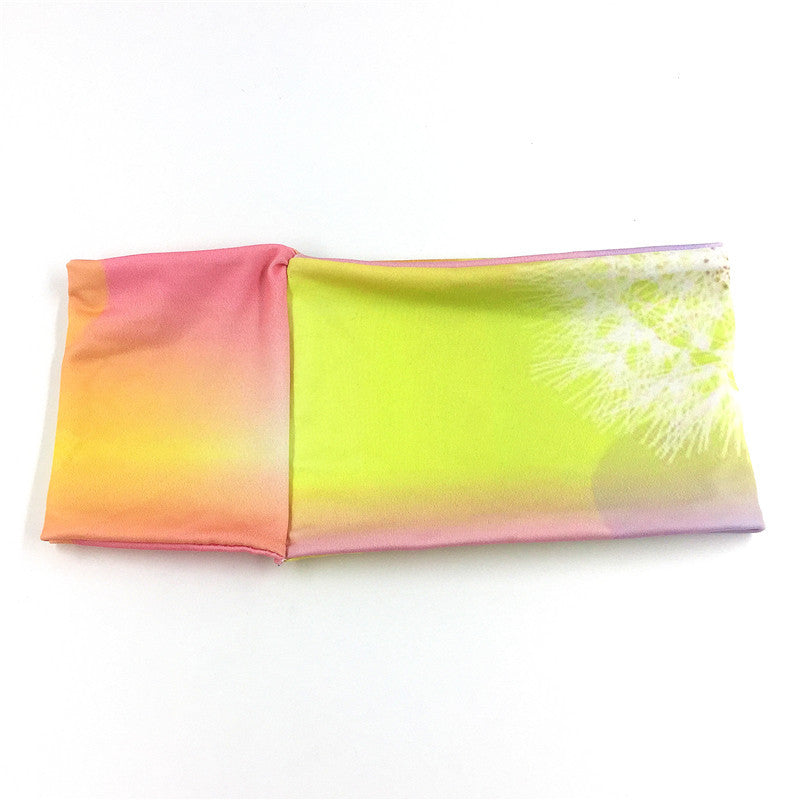 Dandelion With Tie Dyed Gradient Sports Headband - chicyea