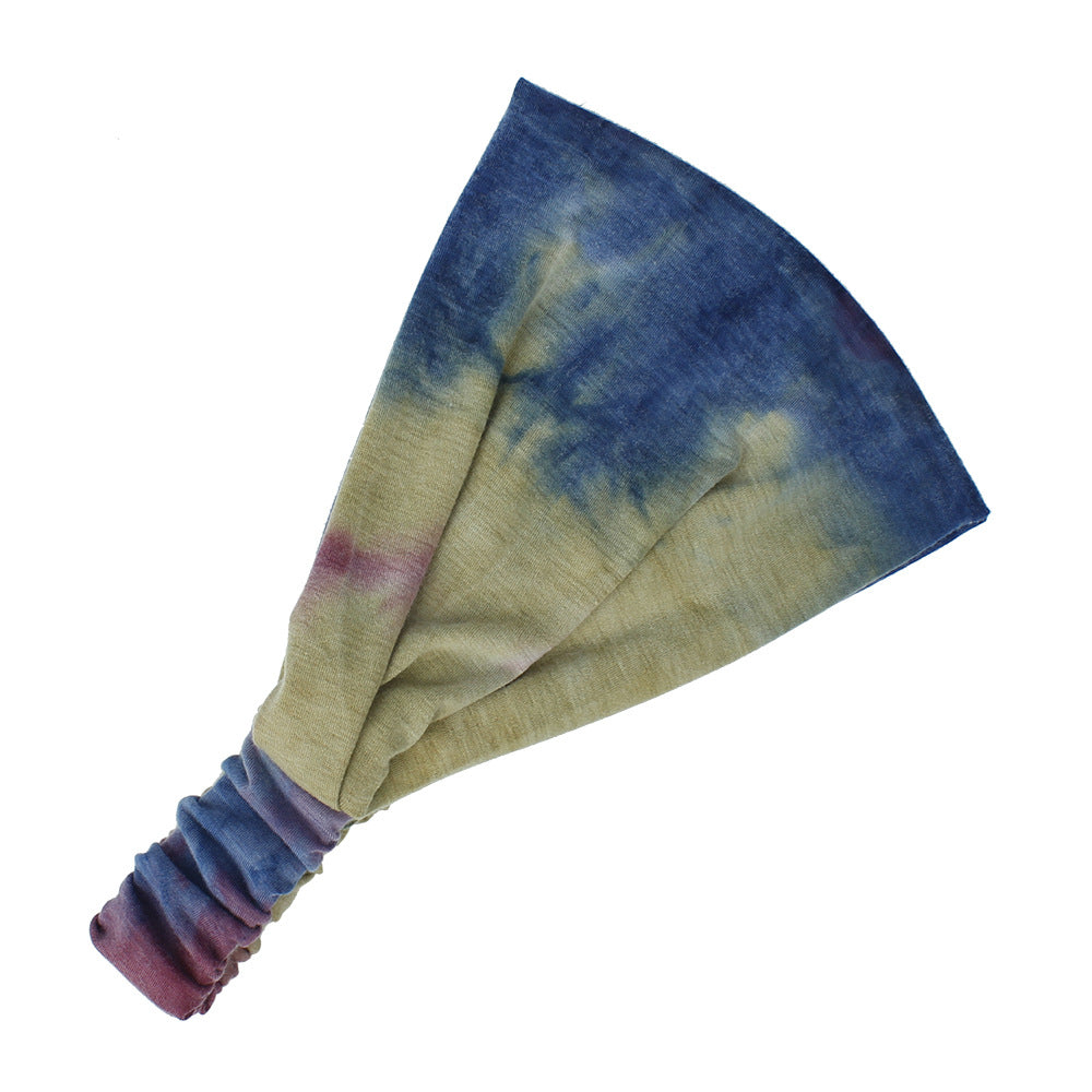 Tie Dye Sweat Absorbing Sports Hairband - chicyea