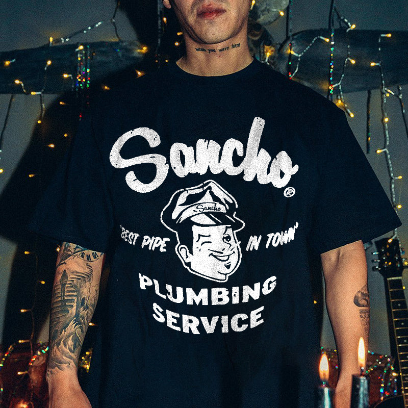 Uprandy Plumbing Service Graphic?Printed T-Shirt - chicyea