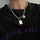 Minnieskull Hip Hop Square Stainless Steel Letter Necklace - chicyea