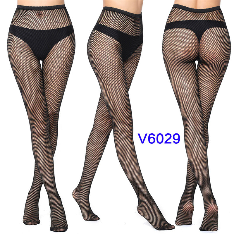 Sexy Silk Stockings Fishnet Eyes Jacquard Stockings Pantyhose - chicyea