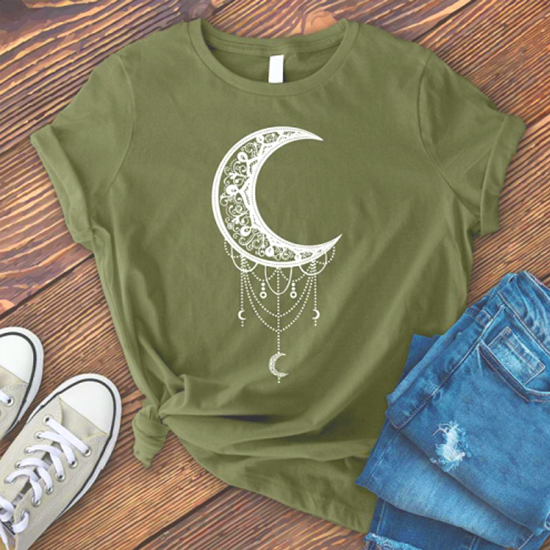 Neojana Creative Moon Funny Printed Tees - chicyea