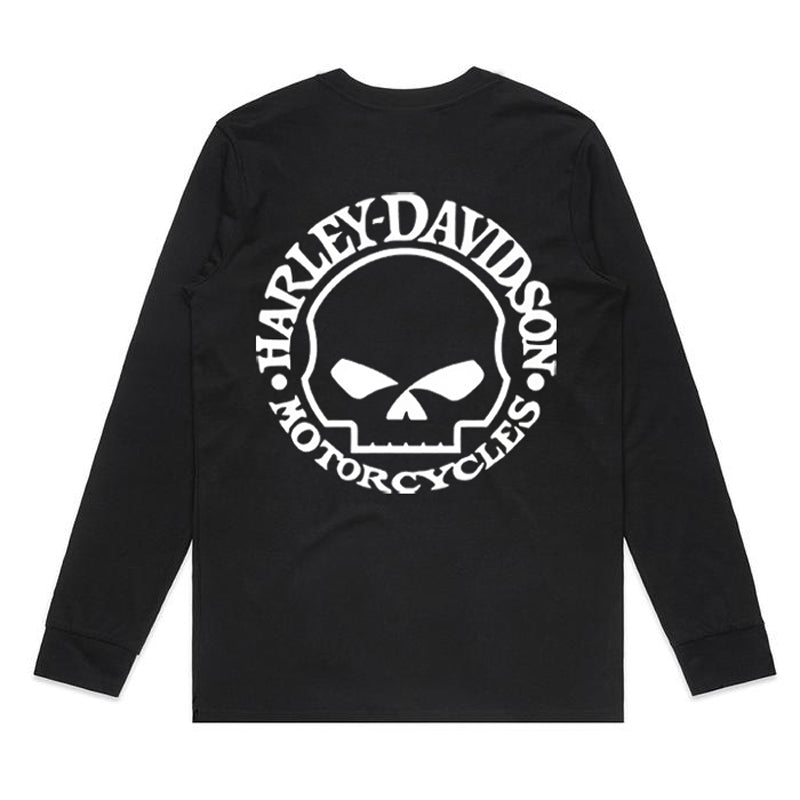 Uprandy Motorcycles Printed Long Sleeve Men T-Shirt - chicyea