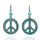 Vintage Peace Symbol Pattern Hollow Design Women Round Earrings - chicyea
