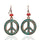 Vintage Peace Symbol Pattern Hollow Design Women Round Earrings - chicyea