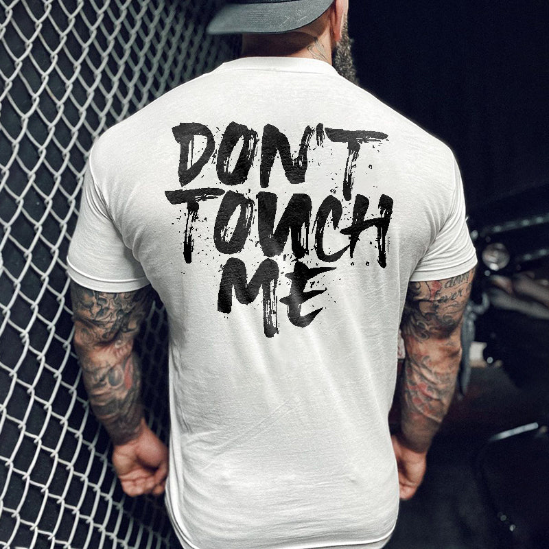 Livereid Anti Social Don'T Touch Me Letter T-Shirt - chicyea