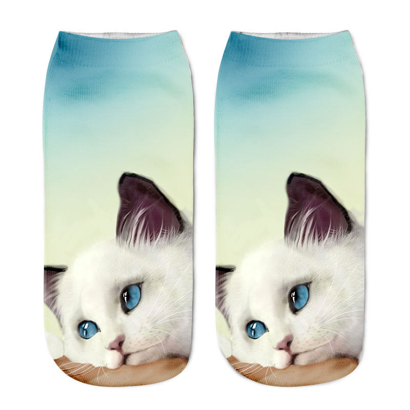 Cute Animal Print Comfortable Fun Socks - chicyea