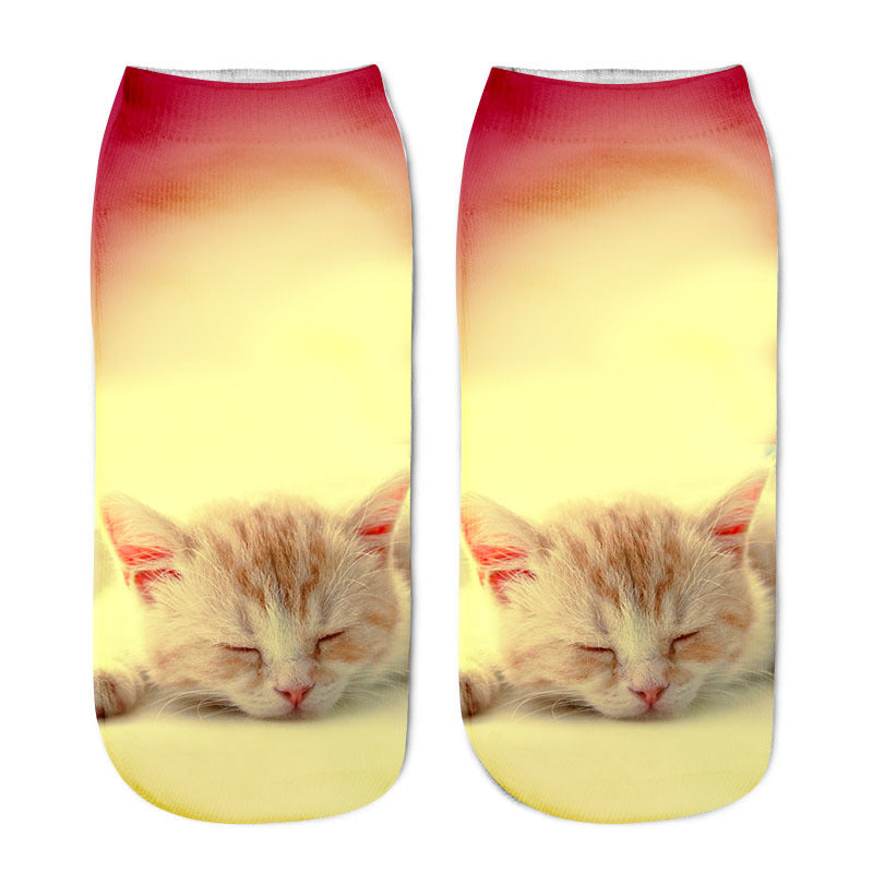 Cute Animal Print Comfortable Fun Socks - chicyea