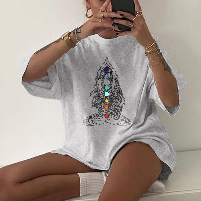 Neojana Art Chakra Pattern Women T-Shirt - chicyea