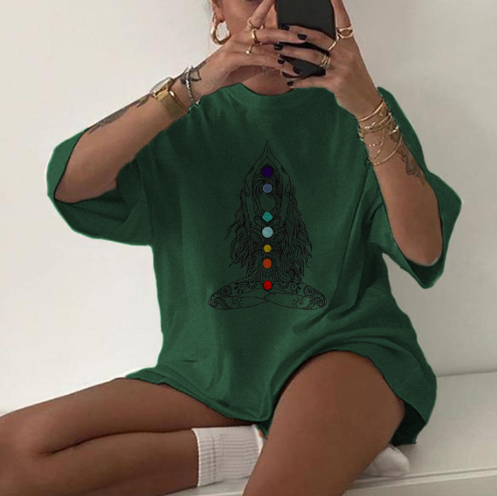 Neojana Art Chakra Pattern Women T-Shirt - chicyea