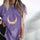 Neojana Moon Print Women Crewneck T-Shirt - chicyea