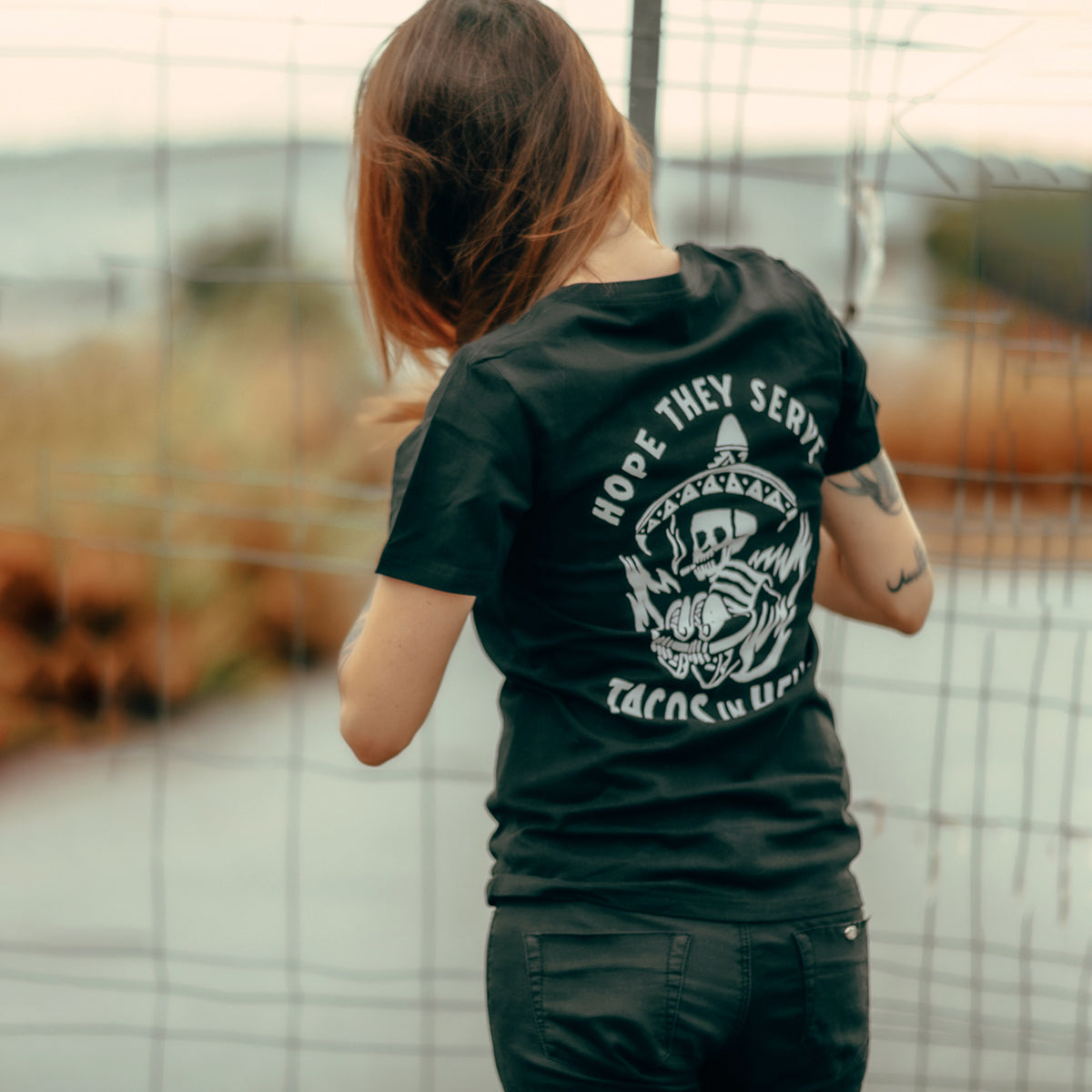 Uprandy Hope They Serve Skull Graphic Women T-Shirt - chicyea