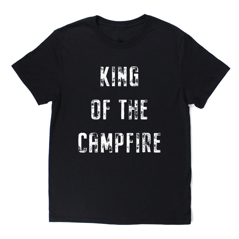 Livereid King Of The Campfire Letter T-Shirt - chicyea