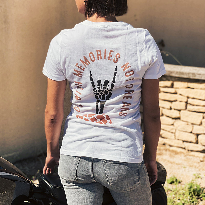 Minnieskull Die With Memories Not Dreams Printed T-Shirt - chicyea