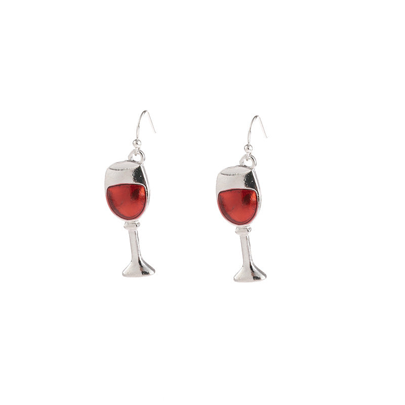 Innovative Wine Cup Party Banquet Wedding Earrings - chicyea