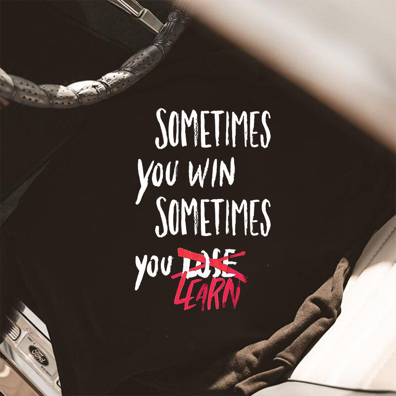 Uprandy Sometimes You Win Sometimes You Learn Print Men Casual Hoodie - chicyea