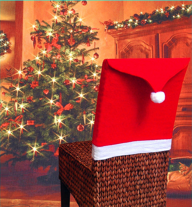 Design Christmas Hat Soft Chair Cover - chicyea