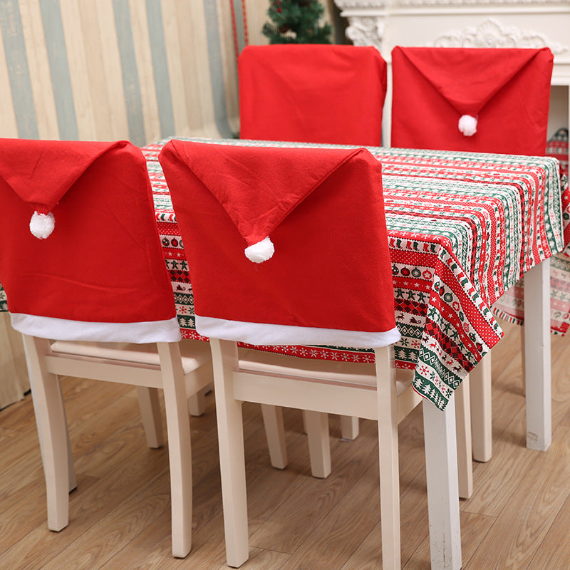 Design Christmas Hat Soft Chair Cover - chicyea