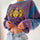 Neojana Vintage Creative Sun Eye Print Sweatshirt - chicyea