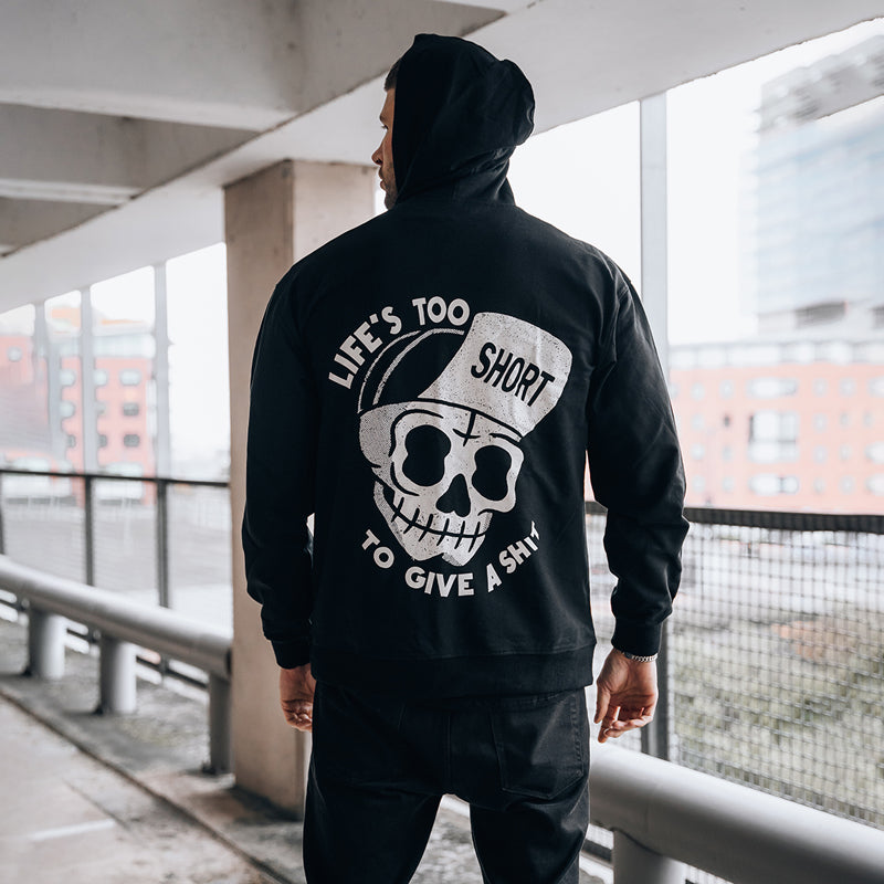Uprandy Life Too To Give A Shit Printed Men Hoodie - chicyea