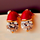 Ladies Christmas Snowman Hat Stud Earrings - chicyea