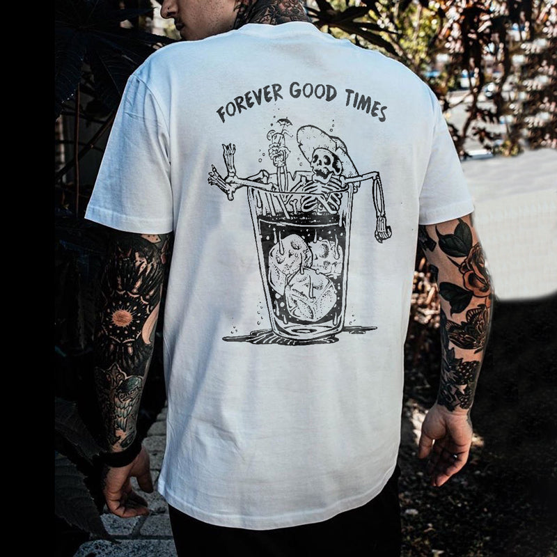 Uprandy Forever Good Times Printed T-Shirt - chicyea
