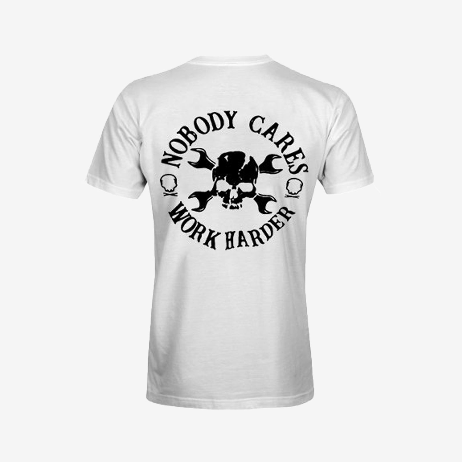 Livereid Black Skull Wrench Crewneck Printed T-Shirt - chicyea