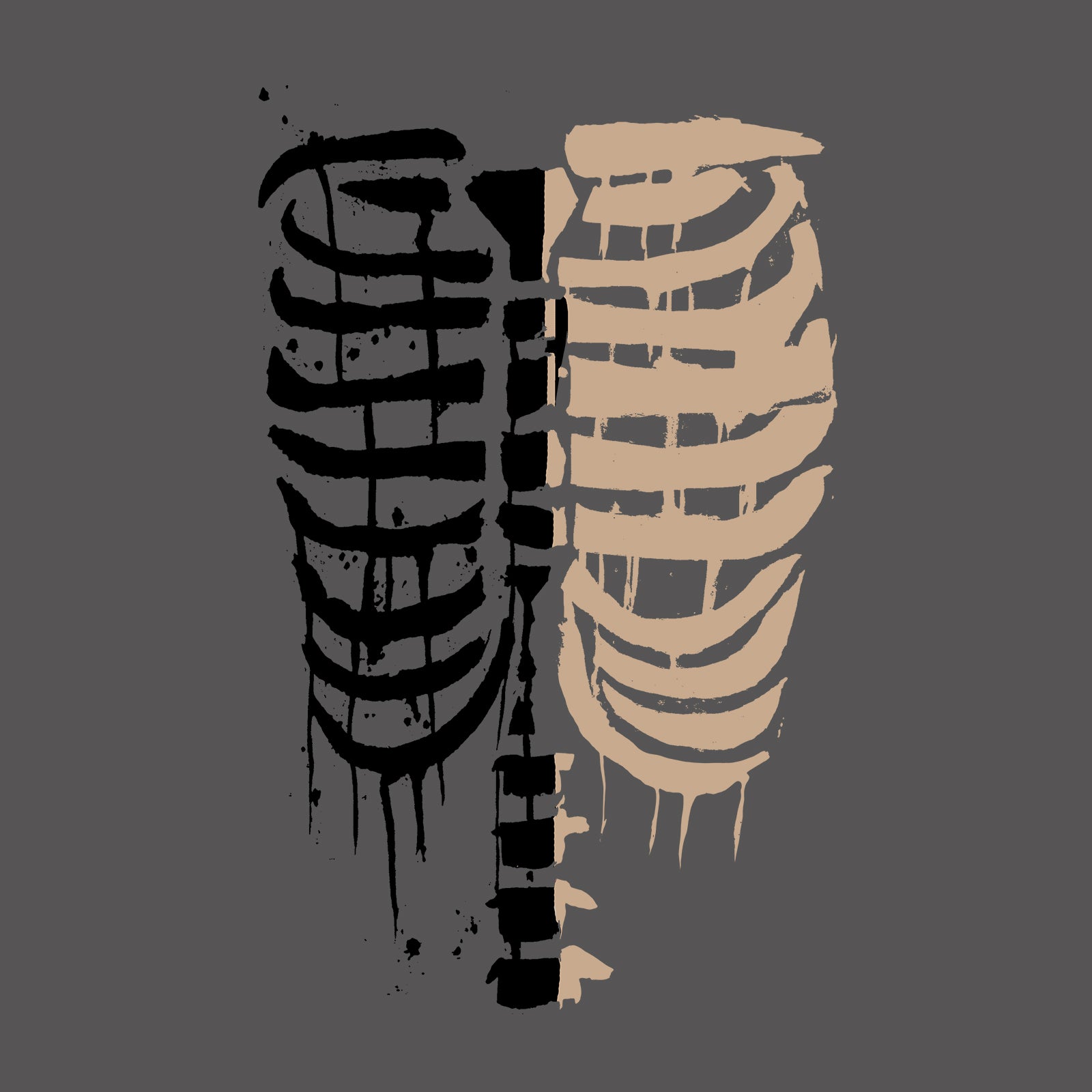 Minnieskull Skeleton Black And White T-Shirt - chicyea