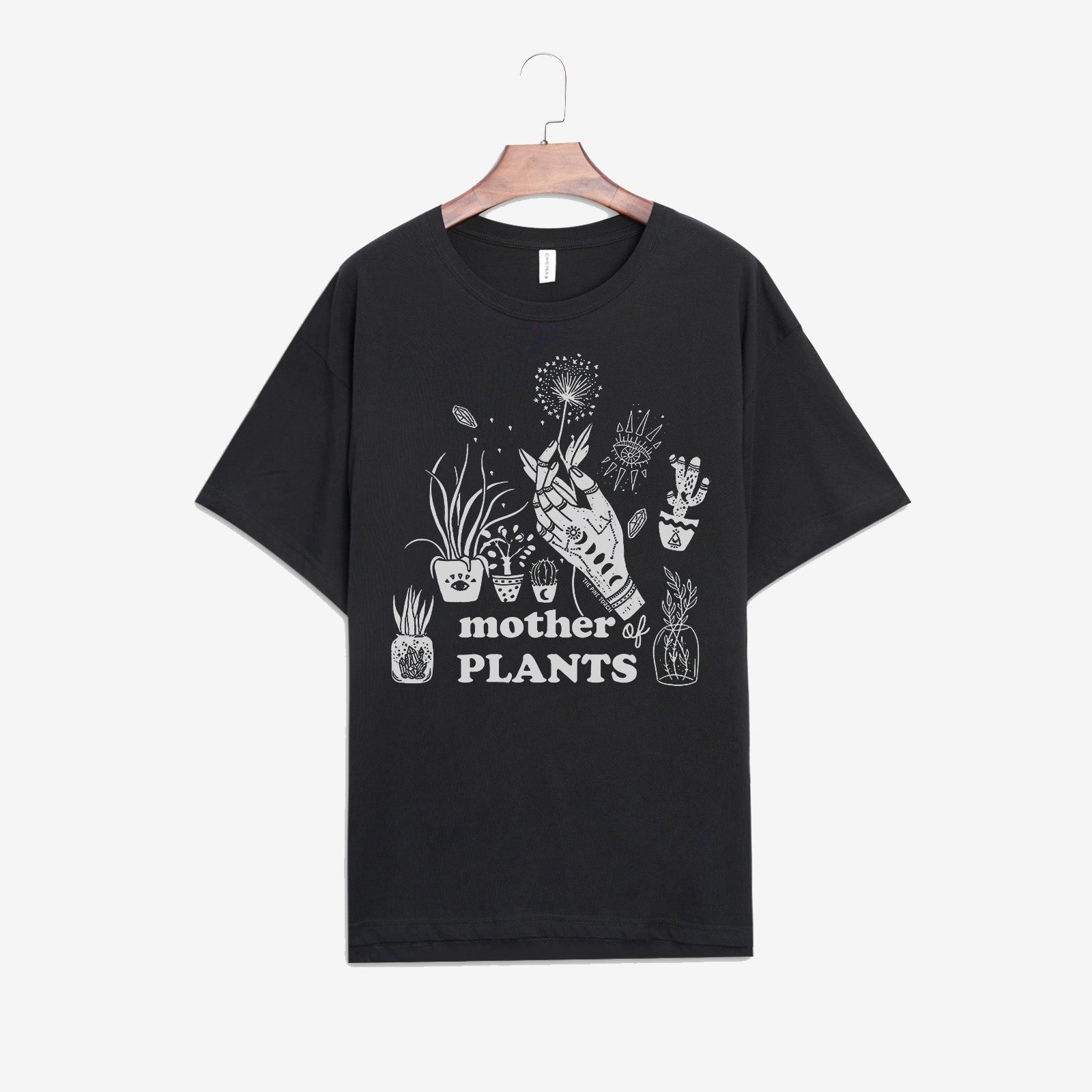 Minnieskull Mother Plants Black T-Shirt - chicyea