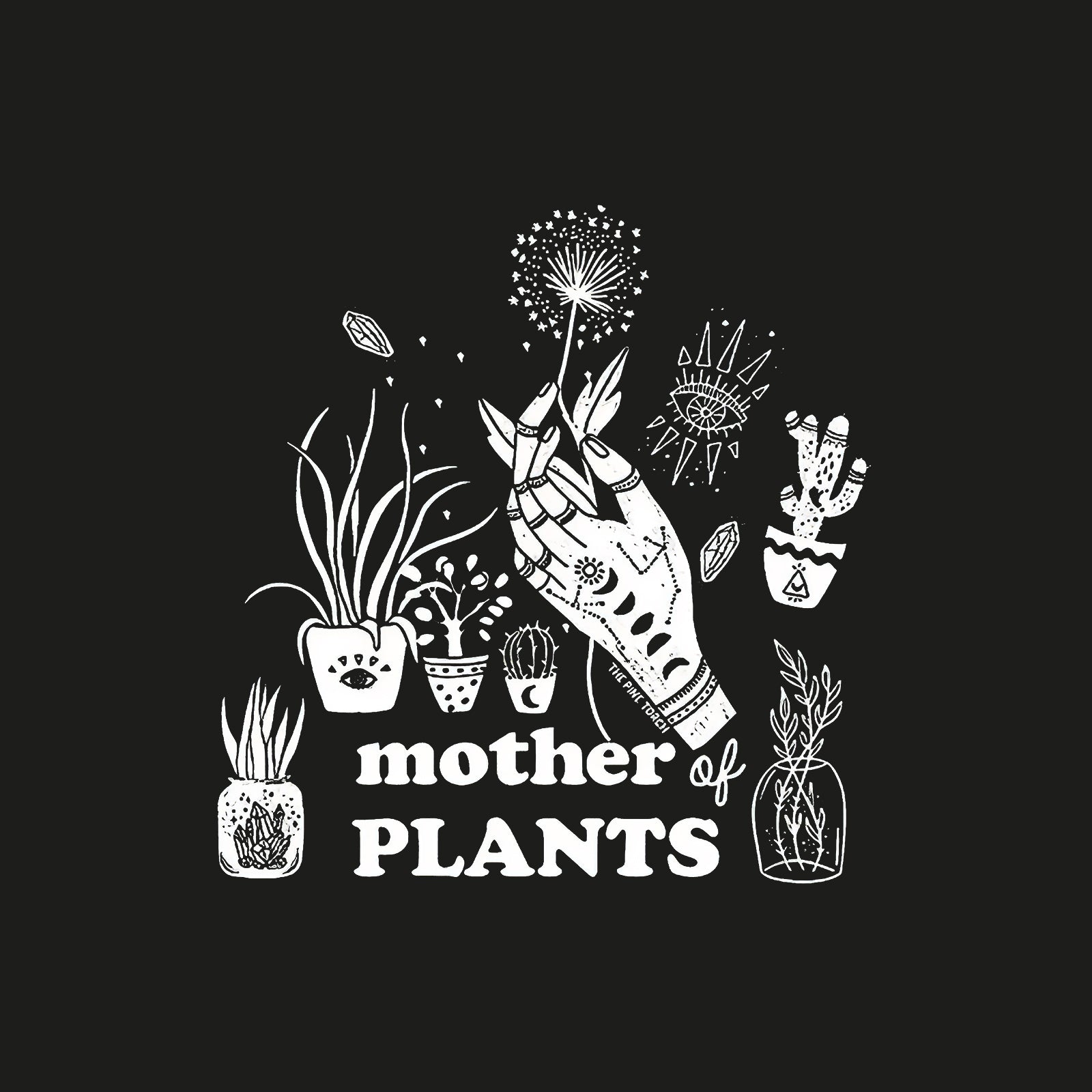 Minnieskull Mother Plants Black T-Shirt - chicyea