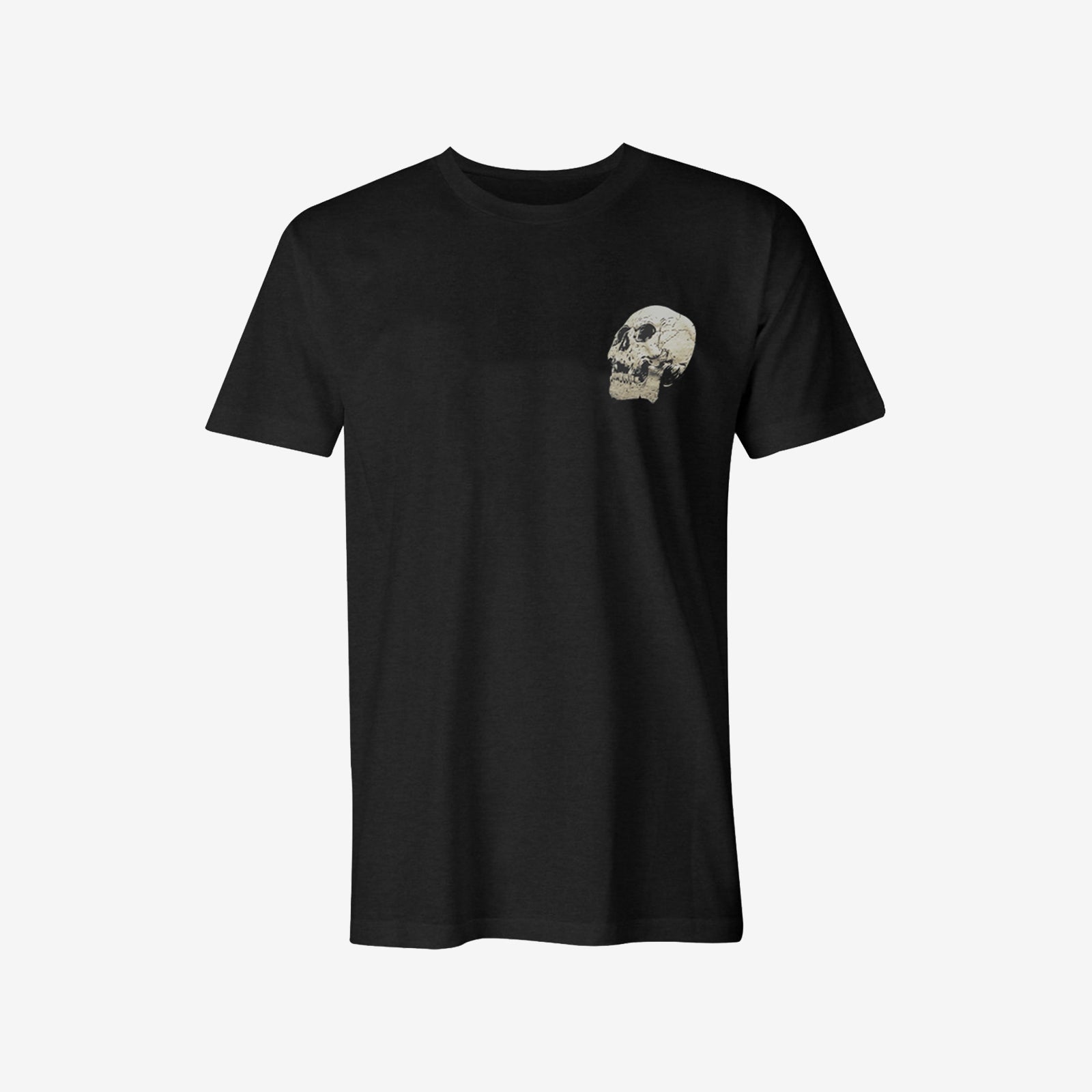 Livereid Black Mens Fashion Skull Print Casual T-Shirt - chicyea
