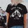 Minnieskull Good Times Bad Friends Printed Black T-Shirt - chicyea