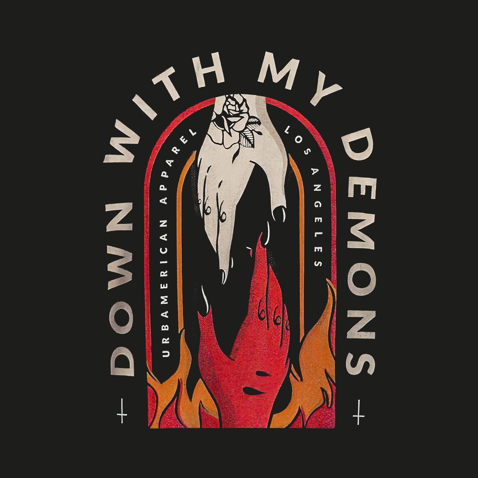 Minnieskull Down With My Demons Graphic Designer T-Shirt - chicyea