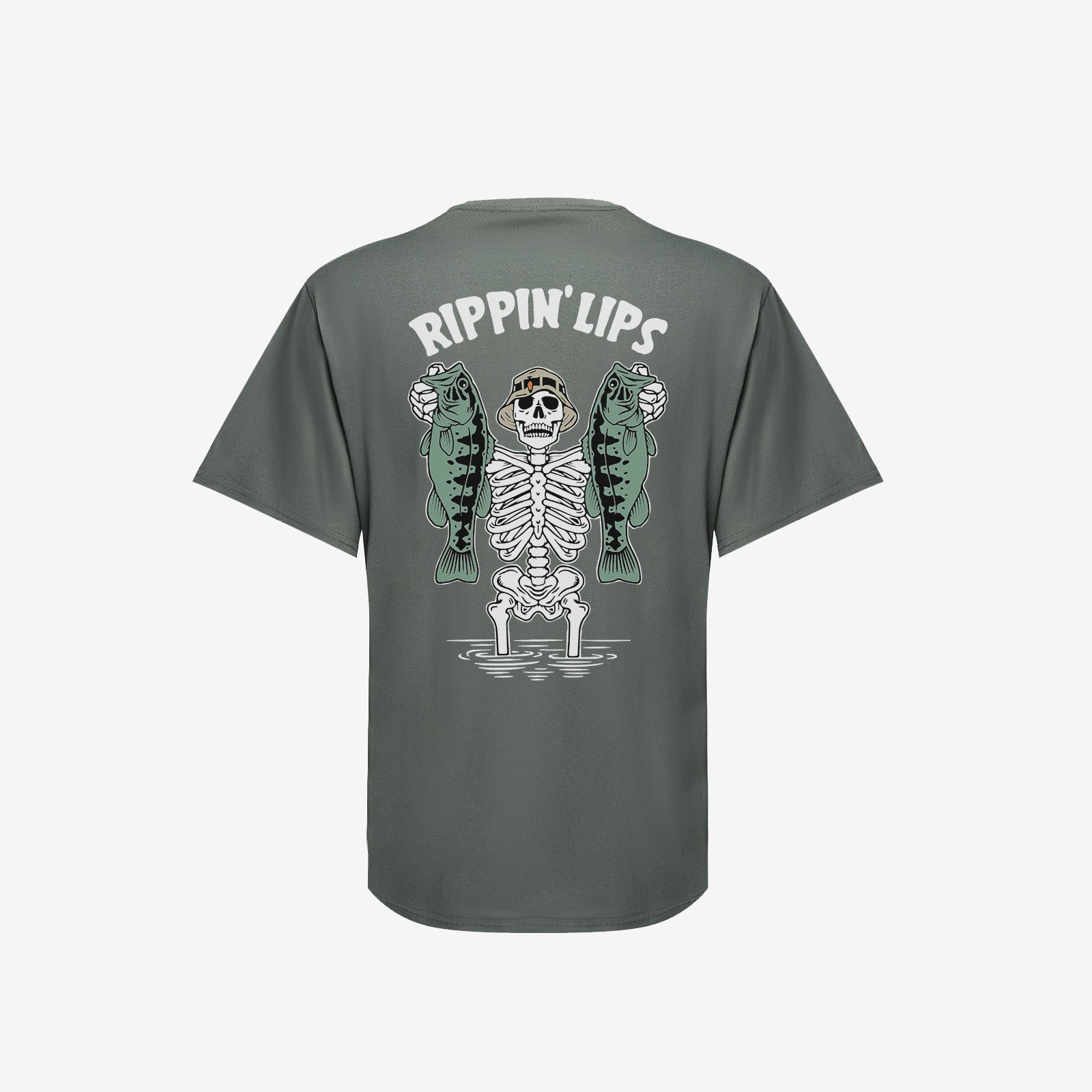 Uprandy Rippin' Lips Skull Printed Plus T-Shirt - chicyea