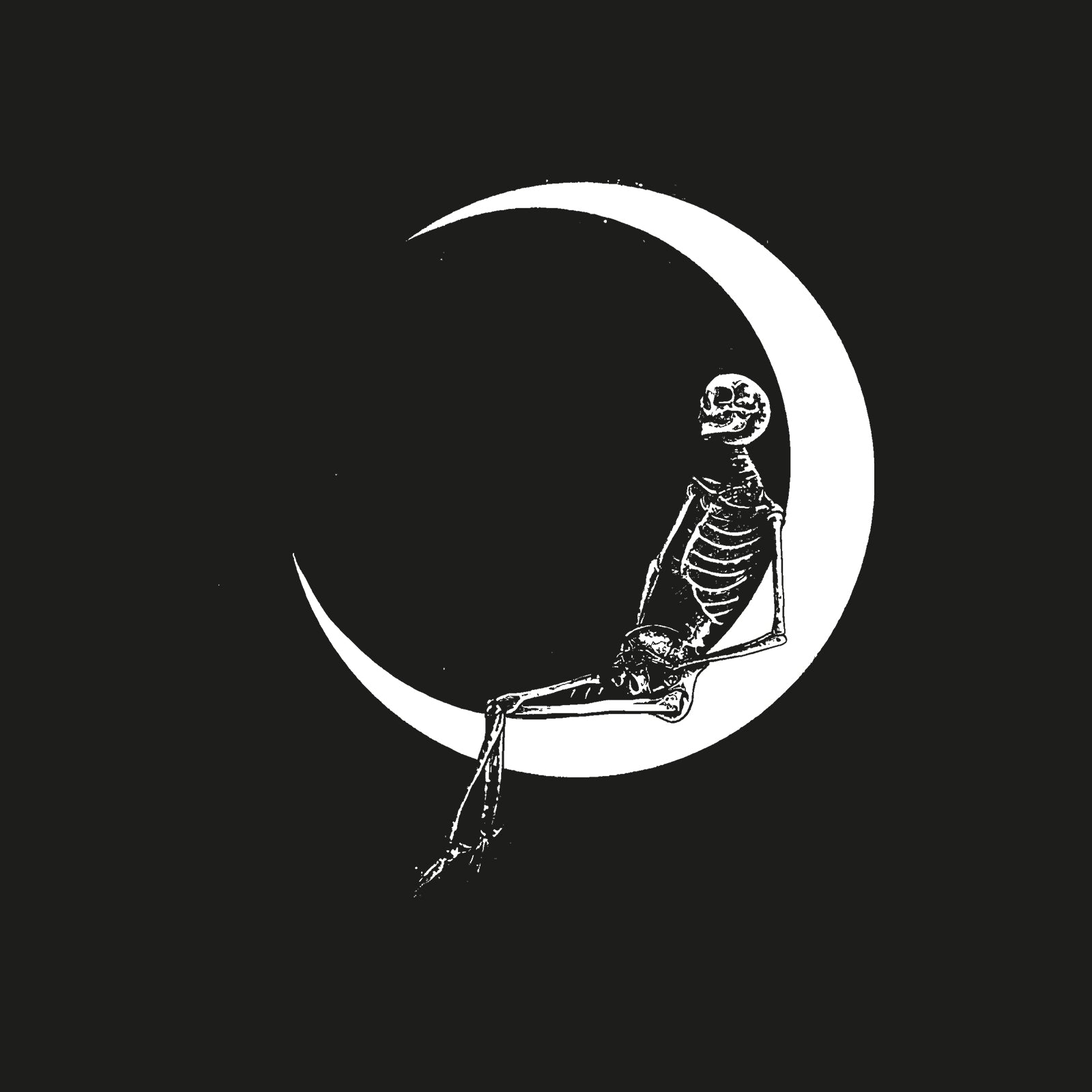 Minnieskull Moon Skull Print Casual T-Shirt - chicyea