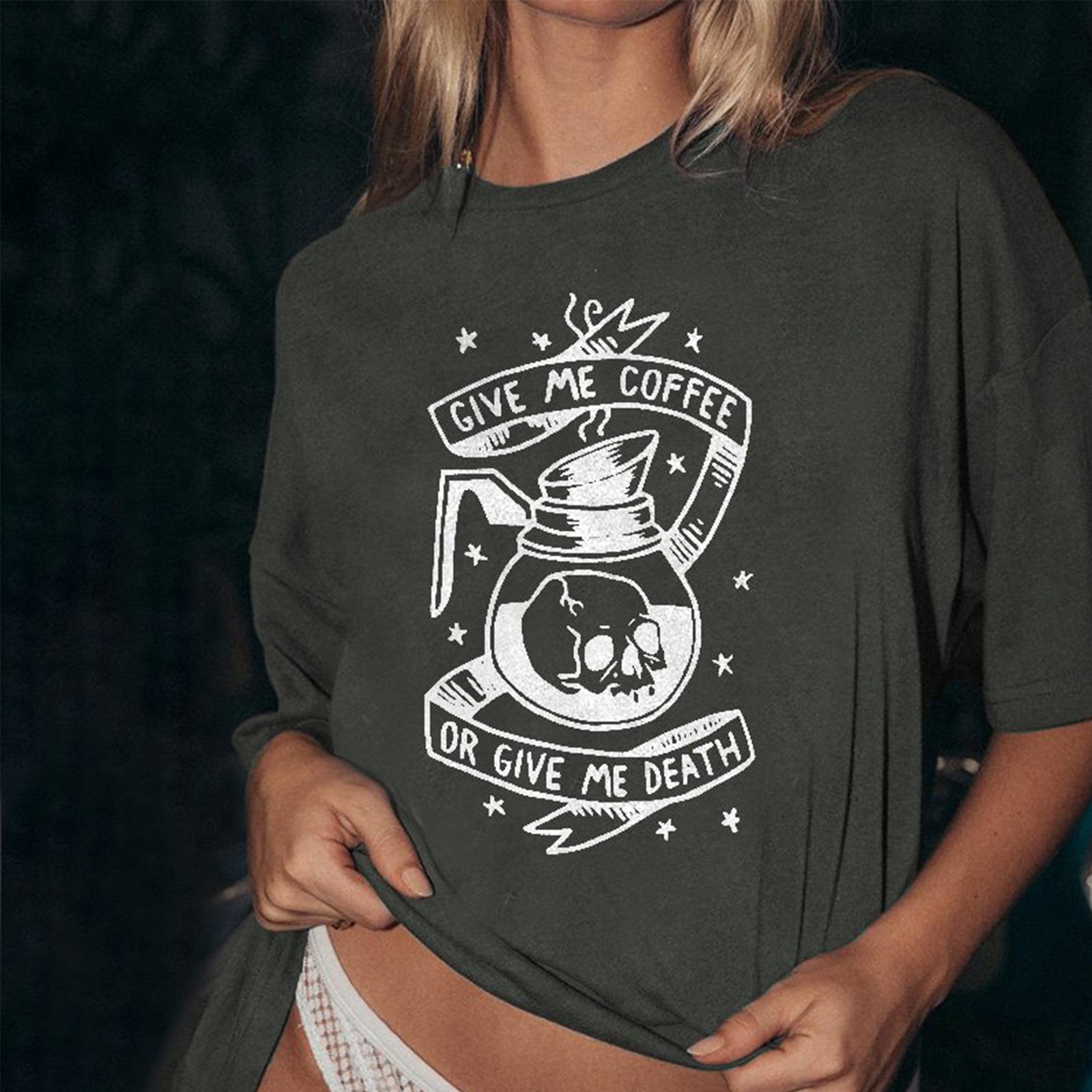 Minnieskull Cool Give Me Death Designer T-Shirts - chicyea