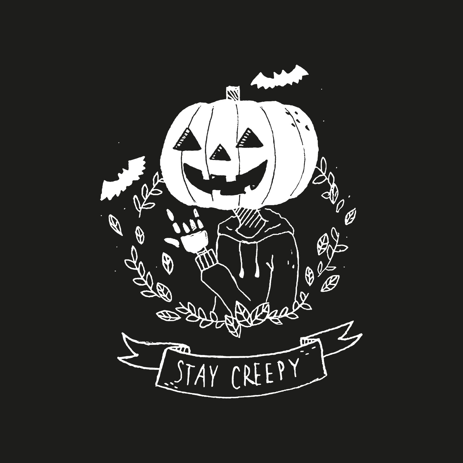 Minnieskull Stay Creepy Pumpkin Head Skull T-Shirt - chicyea