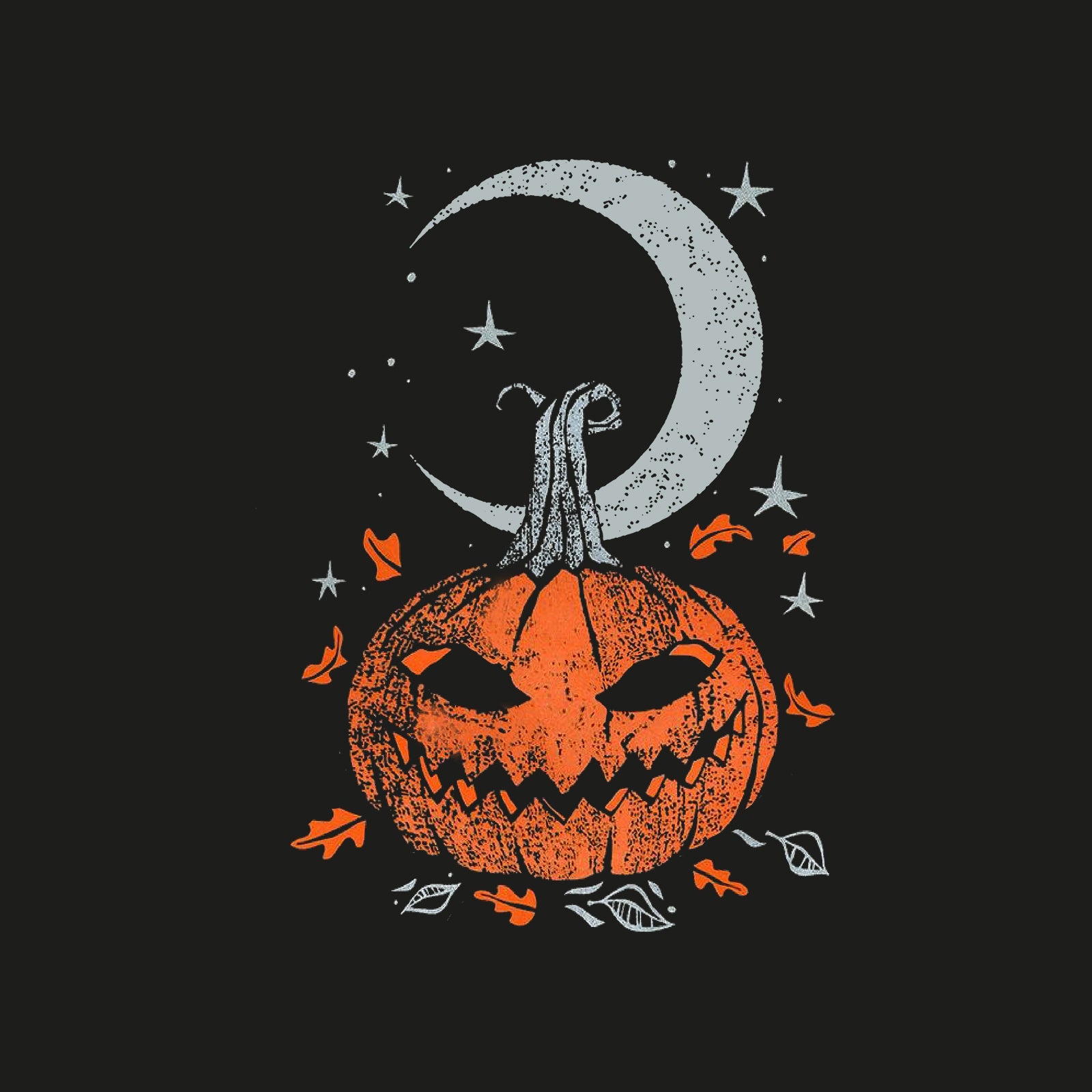 Minnieskull Pumpkin Moon Star Print Casual T-Shirt - chicyea