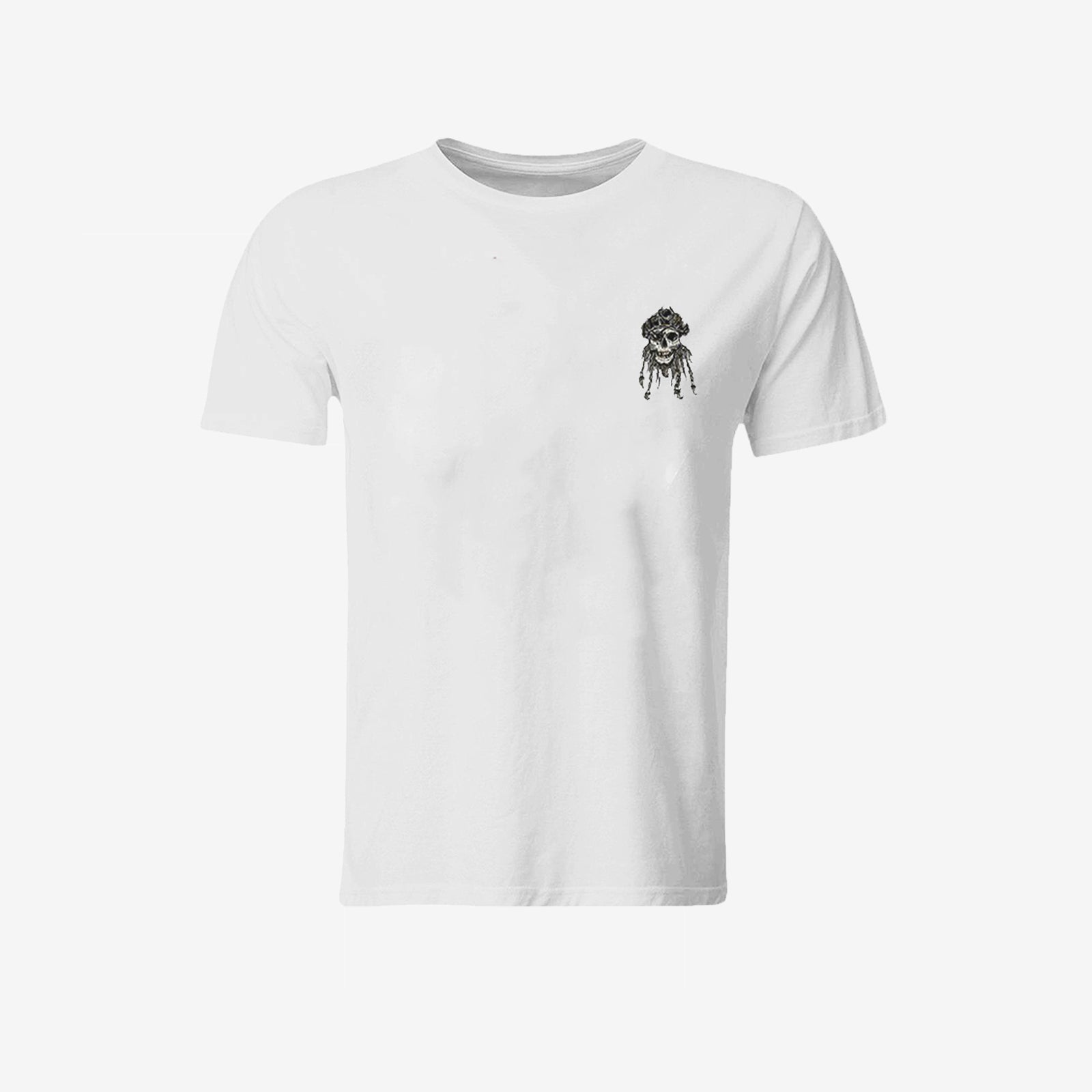 Livereid Black Pirates Of The Caribbean Skull Print T-Shirt - chicyea